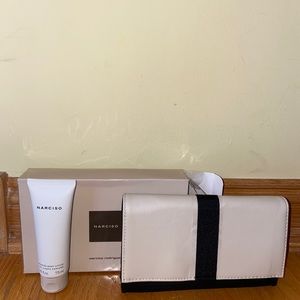 Narcisco Rodriquez Makeup Bag and Lotion